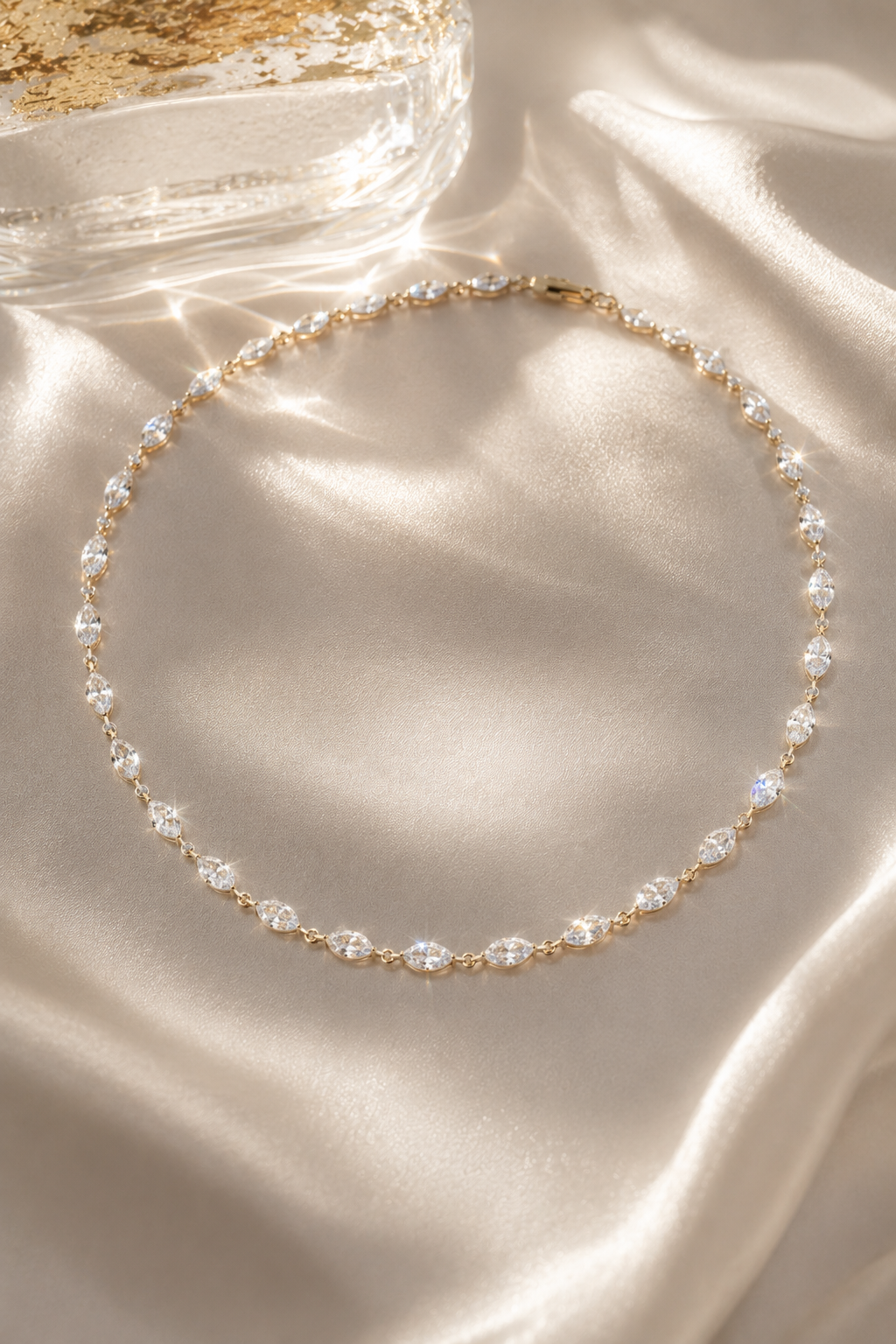 Tidal Light Lab Grown Diamond Tennis Necklace