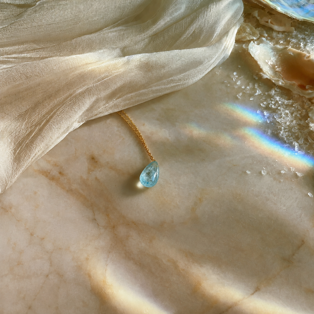 Small Aquamarine Drop