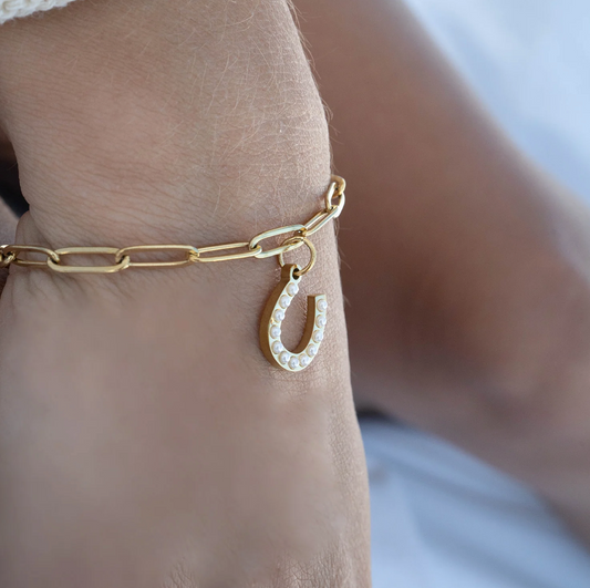 The Lucky Pearl Horseshoe Charm