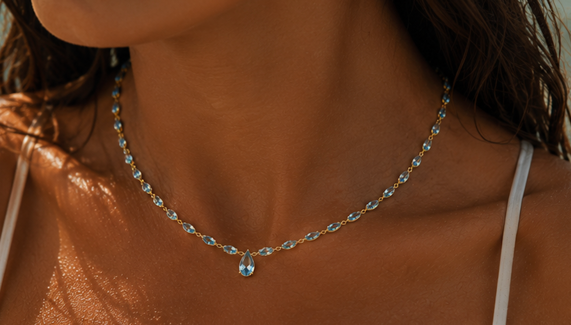 The Aquamarine Tennis Necklace